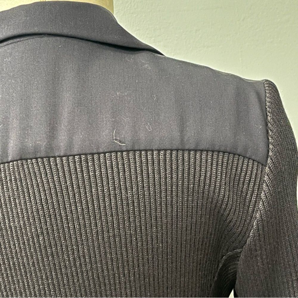 Vintage Escada Margaretha Ley Virgin Wool Blazer With Ribbed Knit Sleeves & Back - Picture 5 of 13